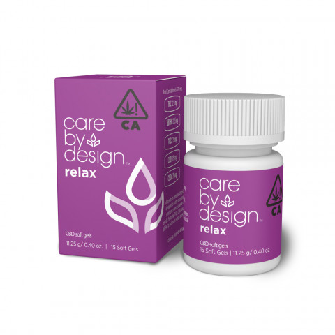Packaging Render of Care By Design Relax Soft Gels, 15-Count