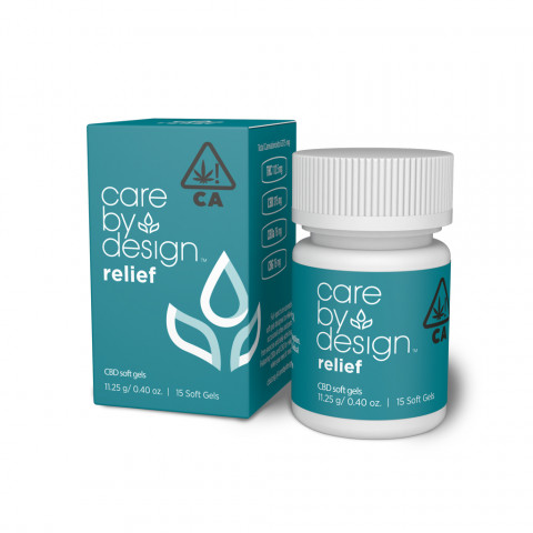 Packaging Render of Care By Design Relief Soft Gels, 15-Count