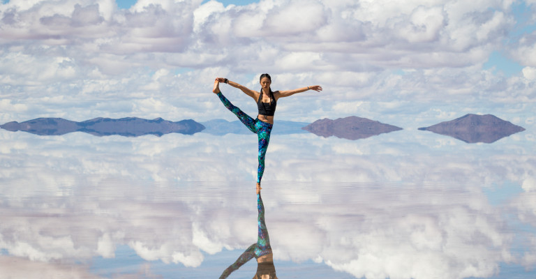 Kyuri doing yoga