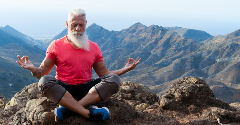 Mountain top yoga