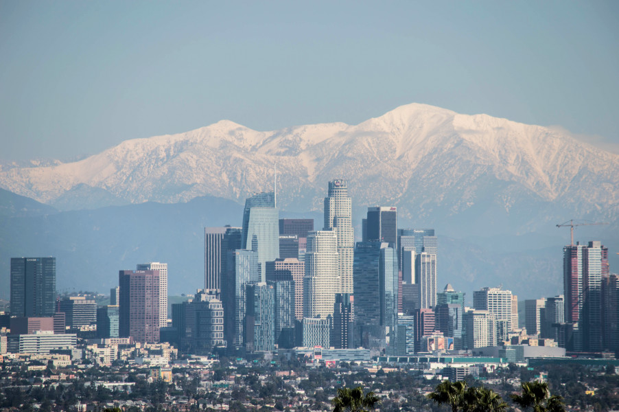 Mt. Baldy over LA