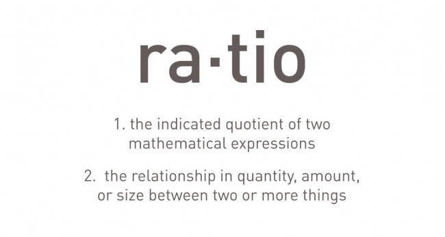 Ratio Definition 'the indicated quotient of two mathematical expressions'