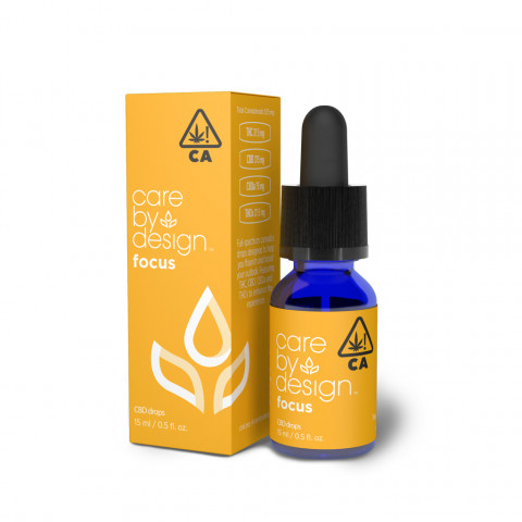 Packaging Render of Care By Design Focus Drops, 15ml