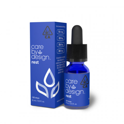 Packaging Render of Care By Design Rest Drops, 15ml